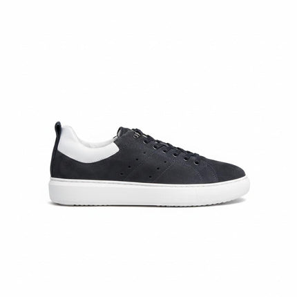 Nero Giardini Sneakers Uomo Bassa in Pelle Nabuk Blu E001553U BLU 217 Nero Giardini 