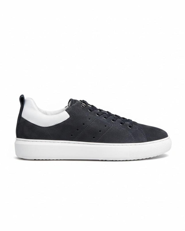 Nero Giardini Sneakers Uomo Bassa in Pelle Nabuk Blu E001553U BLU 217 Nero Giardini 