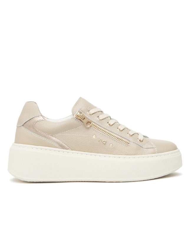 Nero Giardini Sneaker Donna con Platform in Pelle Beige I514212D BEIGE 412 Nero Giardini 