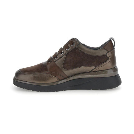 Stonefly Sneakers Donna Lacci e Zip in Pelle Marrone Brown 221739 CLERYN BROWN Stonefly 