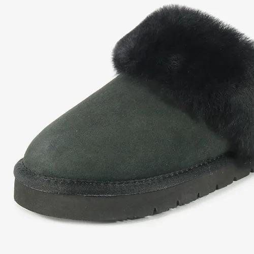 Pantofole Donna in Pelle CI2721 NERO Grunland 