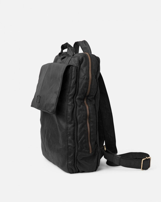 Biba Zaino Grande in Pelle Vacchetta Nera - MARIO SPATARELLA