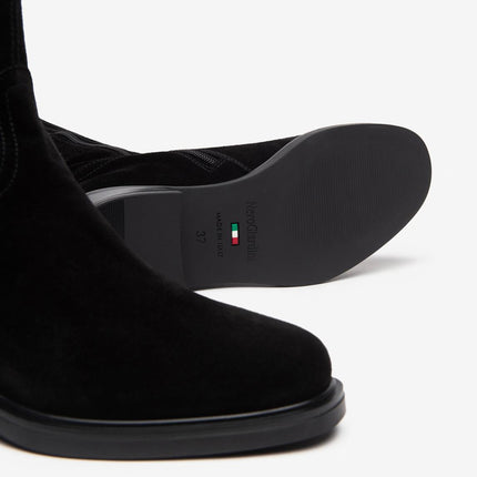 Nero Giardini Stivali Donna Gamba Alta Elasticizzati in Camoscio Nero I514706D NERO 100 Nero Giardini 