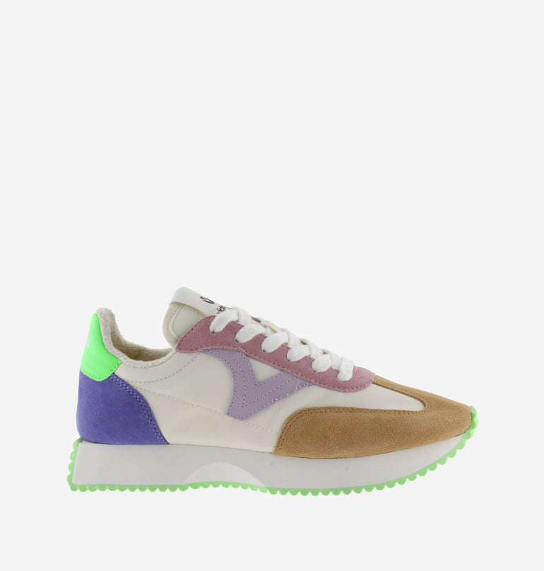 Victoria Sneakers Donna Bassa Pelle Multicolor Verde 1134113 COSMOS VERDE Victoria 