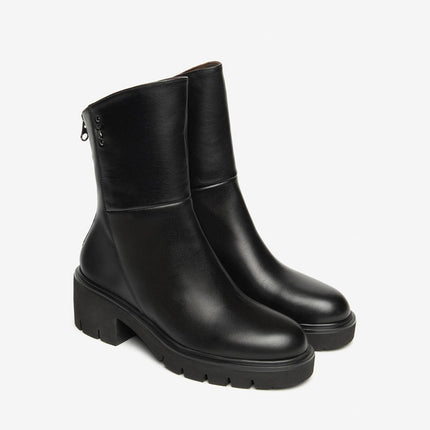 Nero Giardini Stivaletti Donna con Tacco in Pelle Nero I514818D NERO 100 Nero Giardini 