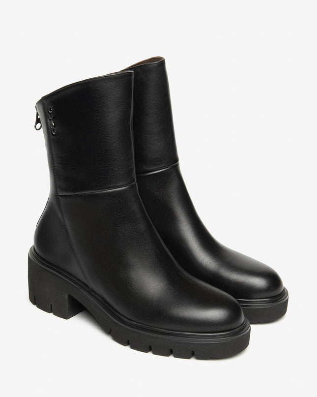 Nero Giardini Stivaletti Donna con Tacco in Pelle Nero I514818D NERO 100 Nero Giardini 