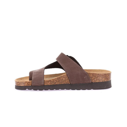 Grunland Sandali Intradito Donna Plantare Sughero in Nabuk Moro CB0327 HOLA BROWN Grunland 