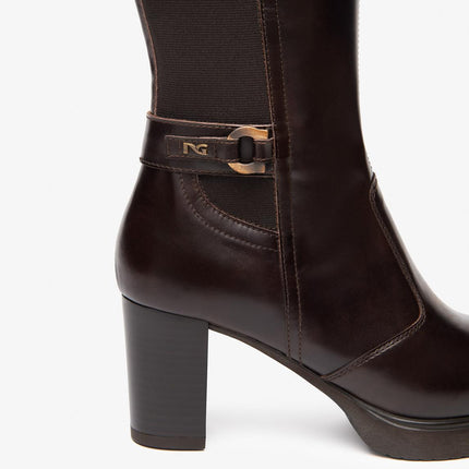 Nero Giardini Stivali Donna con Elastico al Polpaccio in Pelle Testa di Moro - MARIO SPATARELLA