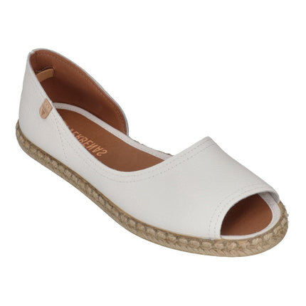Verbenas Espadrillas Bassa da Donna in Pelle Bianca CRUZ NUCLEO WHITE Verbenas 