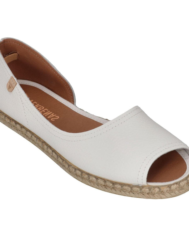 Verbenas Espadrillas Bassa da Donna in Pelle Bianca CRUZ NUCLEO WHITE Verbenas 
