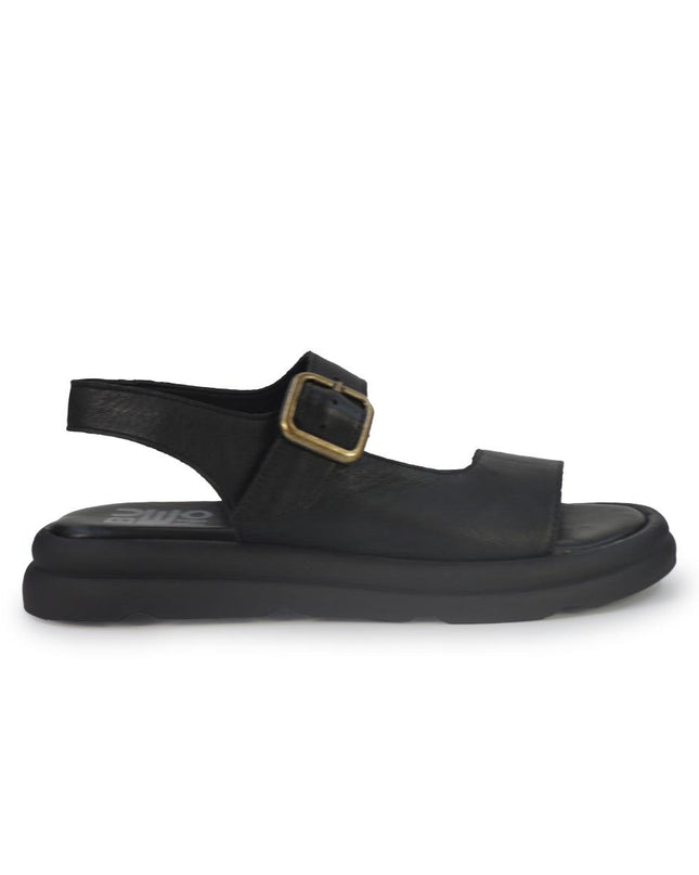 Bueno Sandali Bassi Donna in Pelle Nera G3901 BLACK Bueno 