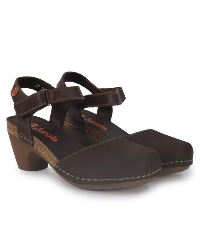 Jungla Pump Donna con Tacco in Pelle Nabuk Marrone - MARIO SPATARELLA