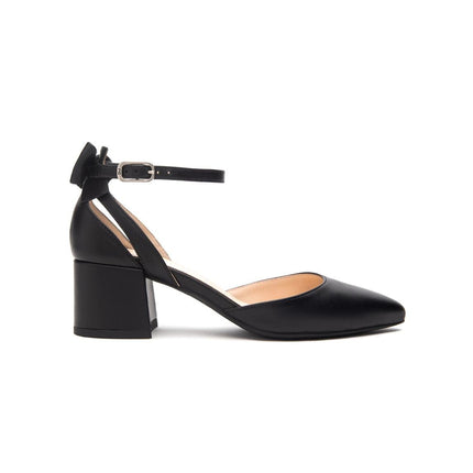 NeroGiardini Chanel Mary Jane con Cinturino e Tacco in Pelle Nera - MARIO SPATARELLA