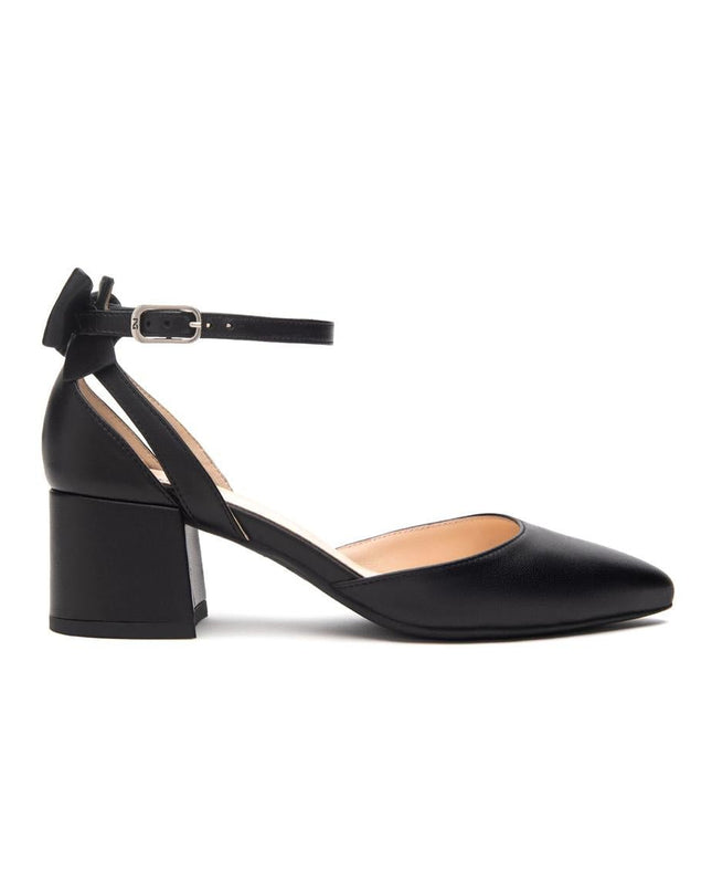 NeroGiardini Chanel Mary Jane con Cinturino e Tacco in Pelle Nera - MARIO SPATARELLA