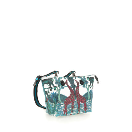 Gabs Borsa Convertibile e Trasformabile con Tracolla in Pelle Fantasia Jungle Tanzania G3 PLUS TG M JUNGLE TANZANIA Gabs 