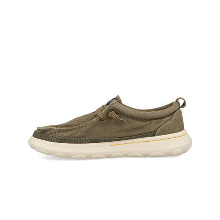 Jeep Scarpe Slip On Uomo in Tessuto Verde KAUAI WALLABEE military Jeep Footwear 