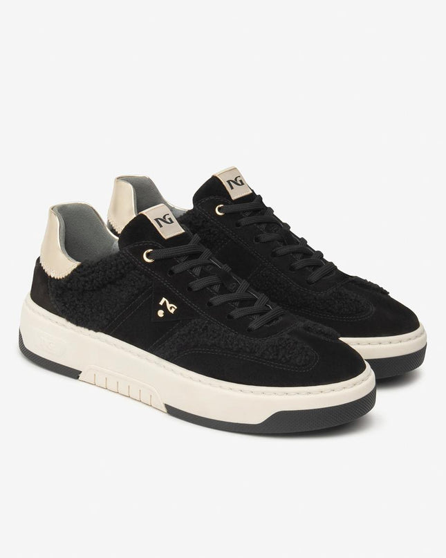 Nero Giardini Sneakers Donna in Teddi e Camoscio Nero I514226D NERO 100 Nero Giardini 