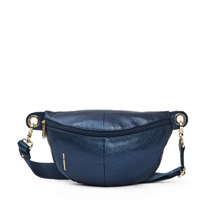 Mandarina Duck Marsupio Donna in Pelle Blu Metal - MARIO SPATARELLA