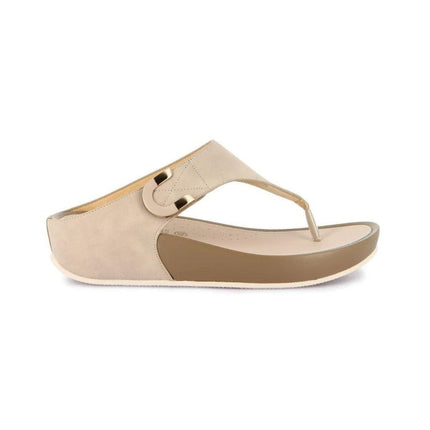 Grunland Infradito Donna Ciabatta Confort con Velcro in Tessuto Beige CI3115 DIRA BEIGE Grunland 