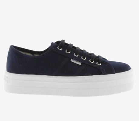 Sneakers Bassa Donna Platform Blu 109200 BARCELONA MARINO Victoria 