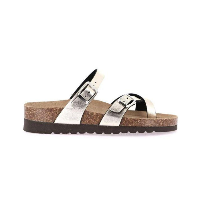 Grunland Sandalo Plantare Infradito Sughero Bio Donna Laminato Champagne CB2438 HOLA CHAMPAGNE Grunland 