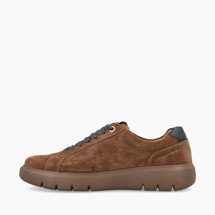 Impronte Sneakers Uomo Lacci e Zip in Camoscio Cognac - MARIO SPATARELLA