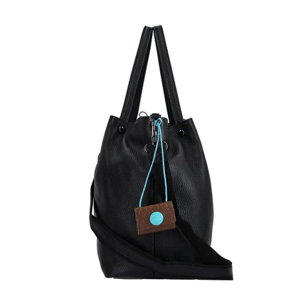 Gabs Borsa a Spalla Shopper in Pelle Nera LILLY TG M BLACK Gabs 