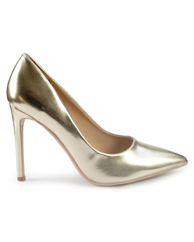 Francesco Milano Decollete Tacco a Spillo in Pelle Platino e41011 GOLD Francesco Milano 