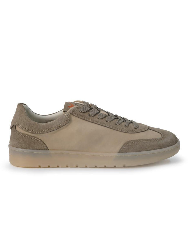 Vueva Sneakers Basse Uomo in Pelle e Camoscio Taupe - MARIO SPATARELLA