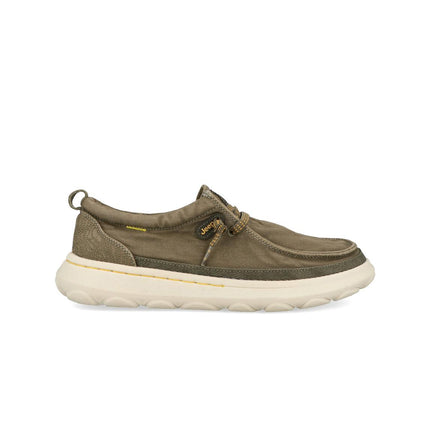 Jeep Scarpe Slip On Uomo in Tessuto Verde KAUAI WALLABEE military Jeep Footwear 