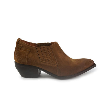 Stivaletto Texano alla Caviglia in Camoscio Cuoio - MARIO SPATARELLA