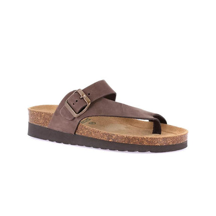 Grunland Sandali Intradito Donna Plantare Sughero in Nabuk Moro CB0327 HOLA BROWN Grunland 