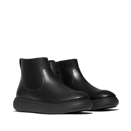 FitFlop Stivaletti Donna con Zip in Pelle Nero E2Z IQ-COMFF BLACK FitFlop 