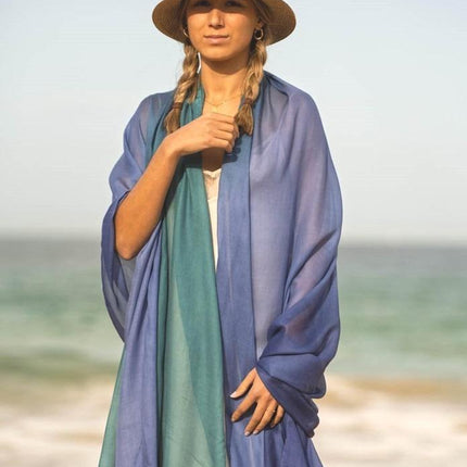 Foulard Pareo in Modal Azzurro Multi AMD57C MODAL AZUL Colores de Otono 