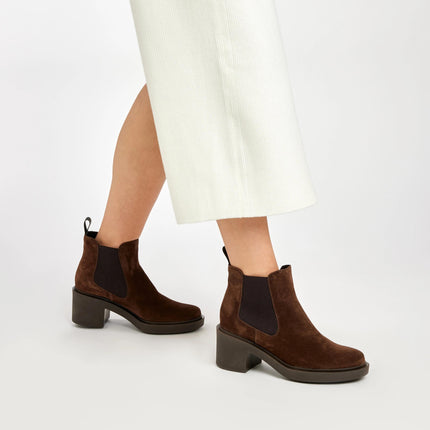 Stivaletti Donna Camoscio Marrone 80A3 CACAO Frau 