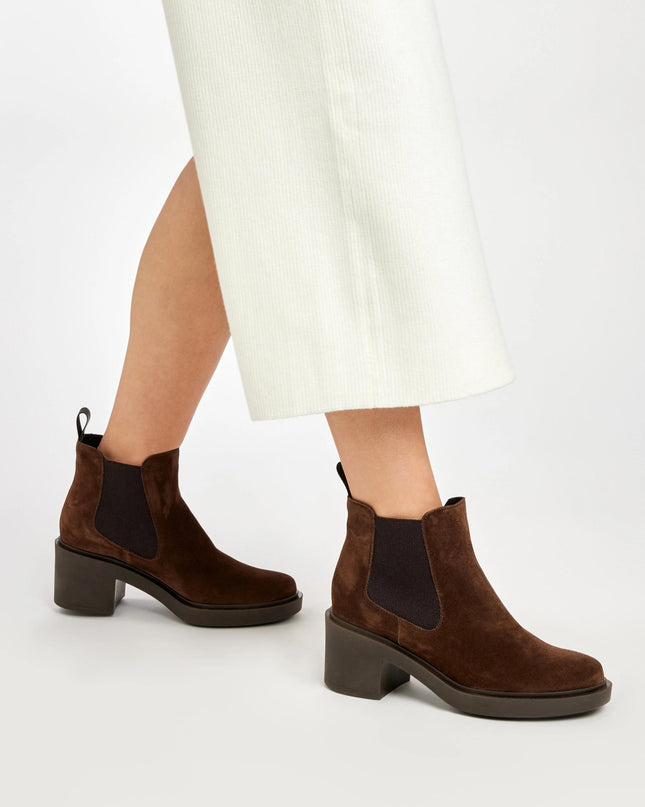 Stivaletti Donna Camoscio Marrone 80A3 CACAO Frau 