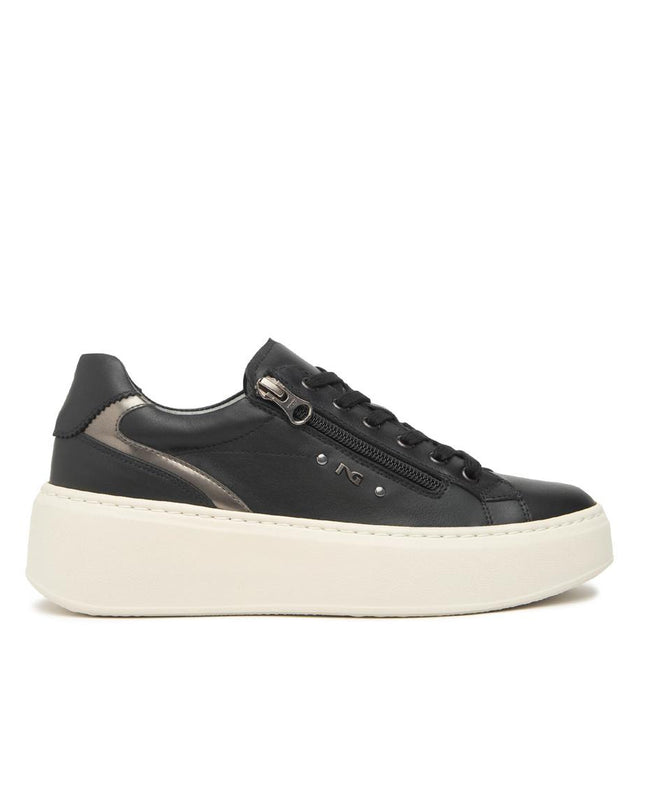 Nero Giardini Sneaker Donna con Platform in Pelle Nero I514212D NERO 100 Nero Giardini 
