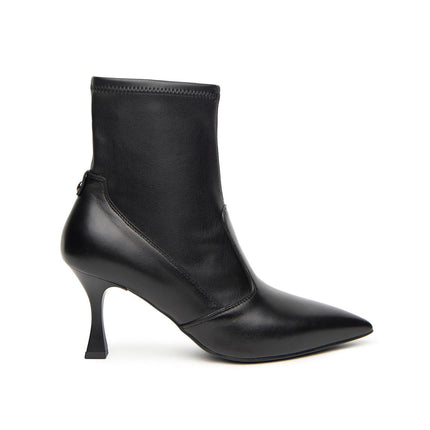 Nero Giardini Stivaletti Elasticizzati con Tacco in Pelle Nero - MARIO SPATARELLA