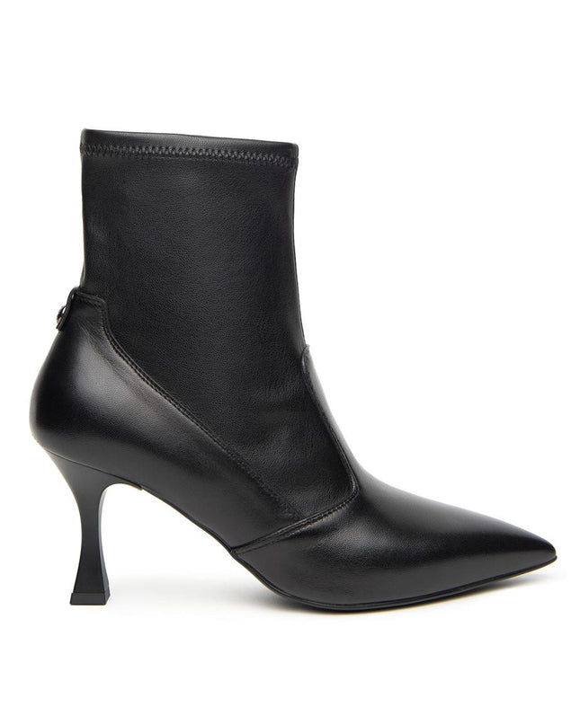 Nero Giardini Stivaletti Elasticizzati con Tacco in Pelle Nero - MARIO SPATARELLA