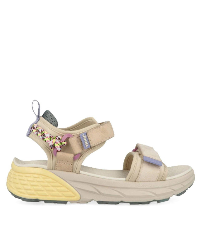 Jeep Sandali Trekking Outdoor Donna in Tessuto Beige - MARIO SPATARELLA
