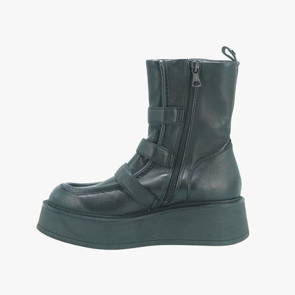 Stivaletti Donna in Pelle con Fibbie P78203 NERO Mjus 