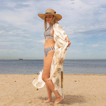 Kimono Caftano in Cotone CWK16 BREEANA Linen 
