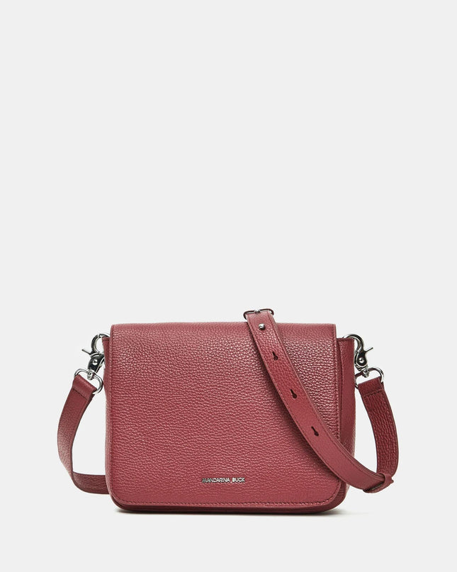 Mandarina Duck Borsa in Pelle Grape con Patta e Tracolla FZT69 MELLOW LEATHER GRAPE Mandarina Duck 