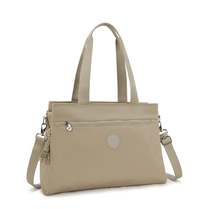 Borsa Lavoro Kipling Lapdop 15 Pollici con Tracolla in Tessuto Beige ELYSIA WORK BOHO TAN Kipling 
