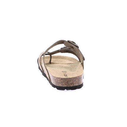 Grunland Sandali Infradito Plantare Sughero in Nabuk Kaki CB1050 SARA KAKI Grunland 