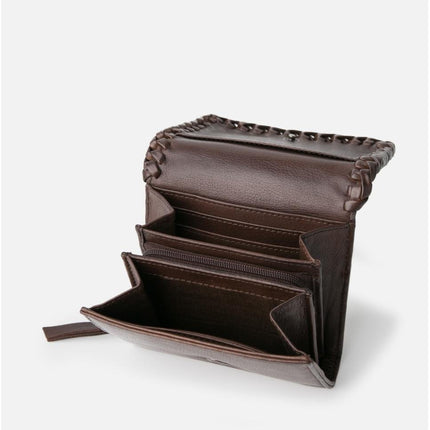 Biba Portafoglio in Pelle Marrone con Portamonete - MARIO SPATARELLA