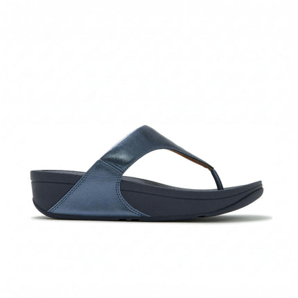 FitFlop Sandali Donna Infradito in Pelle Laminata Blu I88-D57 LULU METALLIC BLUE FitFlop 