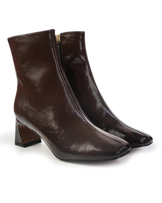 Exe Stivaletti Donna con Tacco in Naplak Marrone EX2031 BROWN Exe 