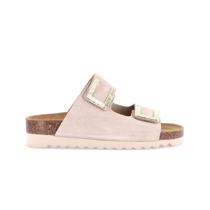 Grunland Sandali Donna Plantare Sughero Doppia Fibbia in Camoscio Beige CB0771 HOLA BEIGE Grunland 