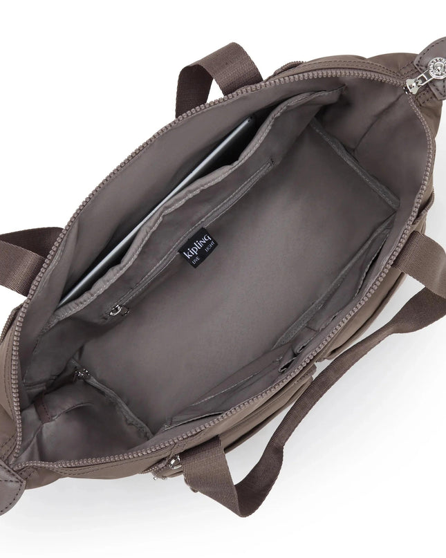 Kipling Borsa Organizer a Spalla Con Tracolla in Tessuto Cipria NEW ART DUO POCKET BE BOHO CEDAR Kipling 